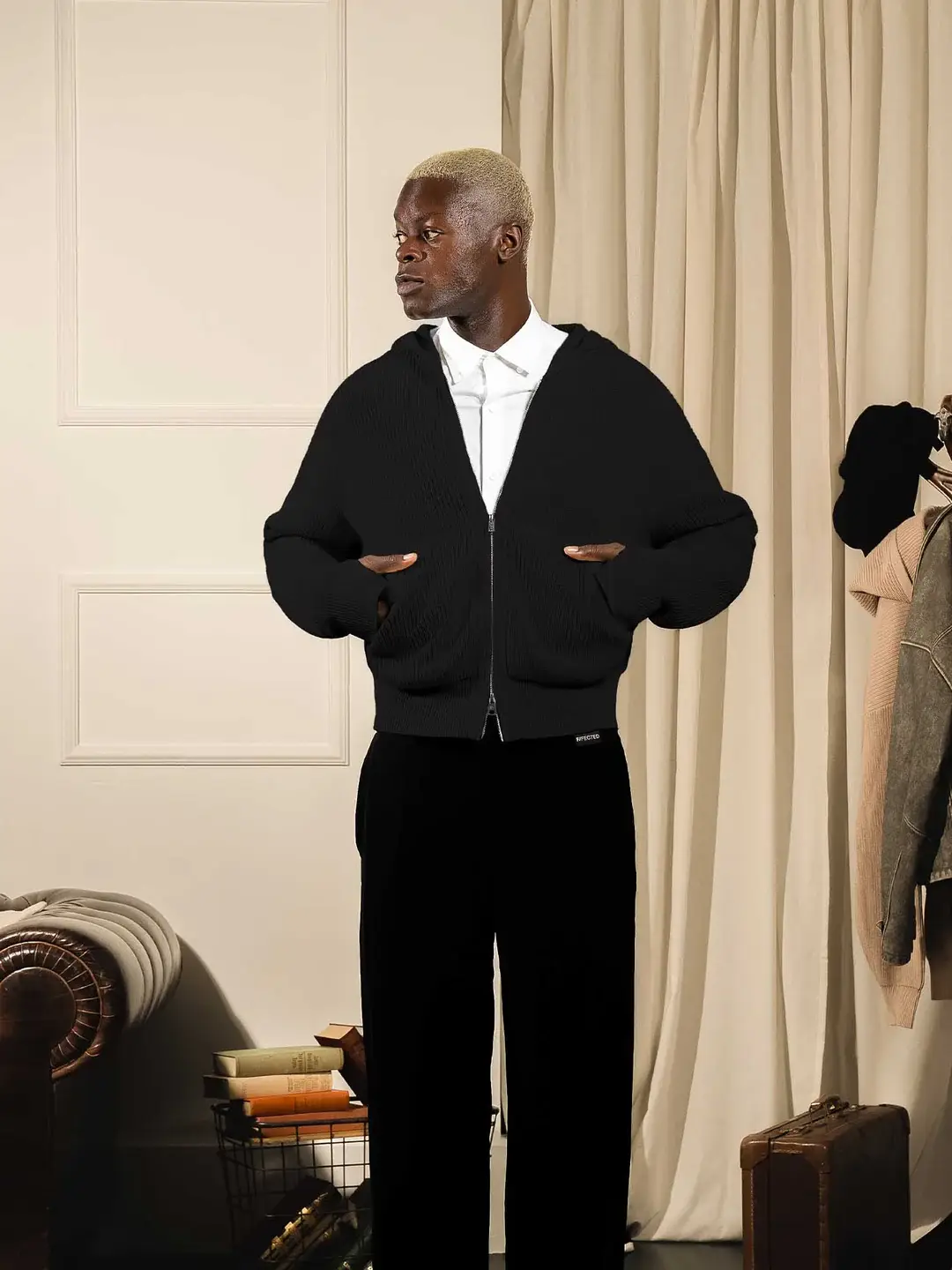 Ffected 'Seoul' Knit Hoodie Black (2)