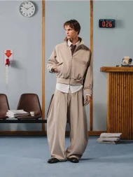 Ffected 'Avel' Pleated Pants Oat (2)