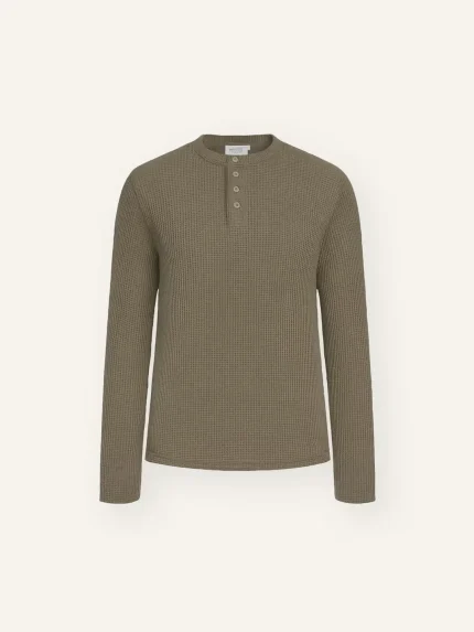 Ffected 'Basement' Henley Shirt Olive (1)