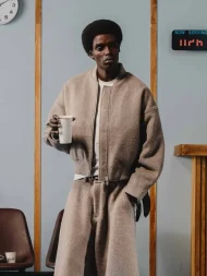 Ffected 'Boga' Wool Bomber Jacke (5)