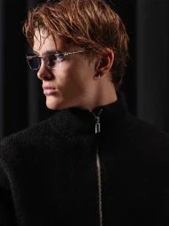 Ffected 'Mare' Mohair Zipper Black (2)