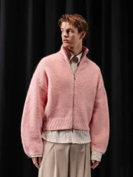 Ffected 'Mare' Mohair Zipper Pink (3)
