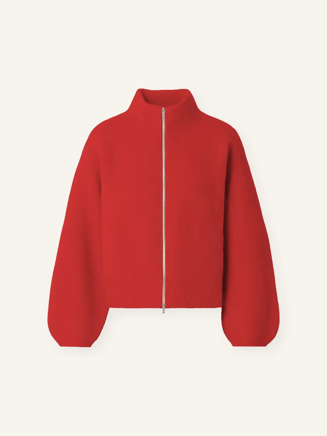 Ffected 'Mare' Mohair Zipper Red (3)