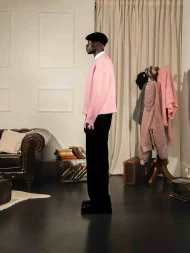 Ffected 'Moena' Mohair Knit Sweatshirt Pink (3)