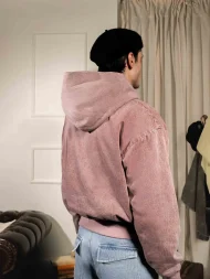 Ffected 'Orí' Denim Hoodie Washed Red (2)