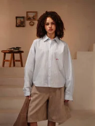 Ffected 'Rael' Stripe Shirt Blue (1)