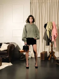 Ffected 'Seoul' Knit Hoodie Washed Green (2)